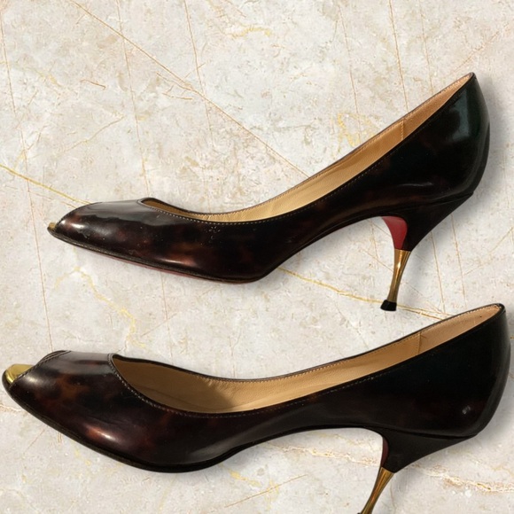 Christian Louboutin Women’s Patent Leather , Metal Pumps